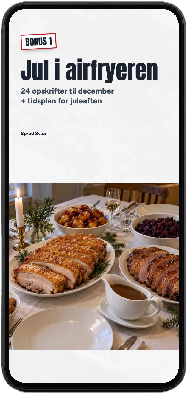 Forsiden af bonussen Jul i airfryeren på en mobil